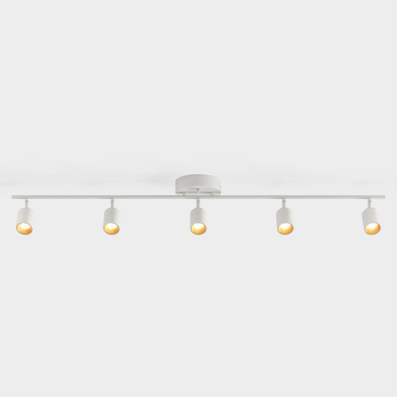 Éclairage sur rail à DEL intégré à 5 lumières Shura avec têtes rotatives, ensemble d'éclairage sur rail 4 pi., 3000k, 2450 lumens