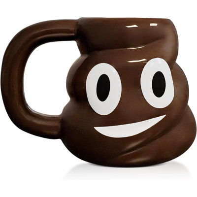 Tasse à café de Emoji 18 oz merde en céramique