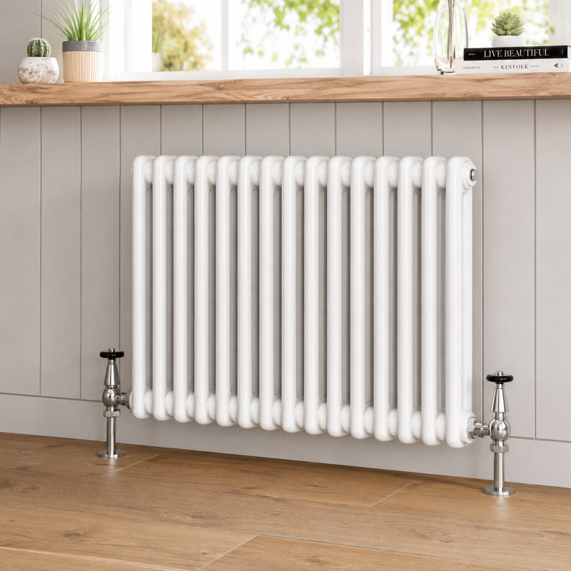 Uxbridge Horizontal Traditional Colosseum Radiator, White, 600mm H x 605mm W x 70mm D