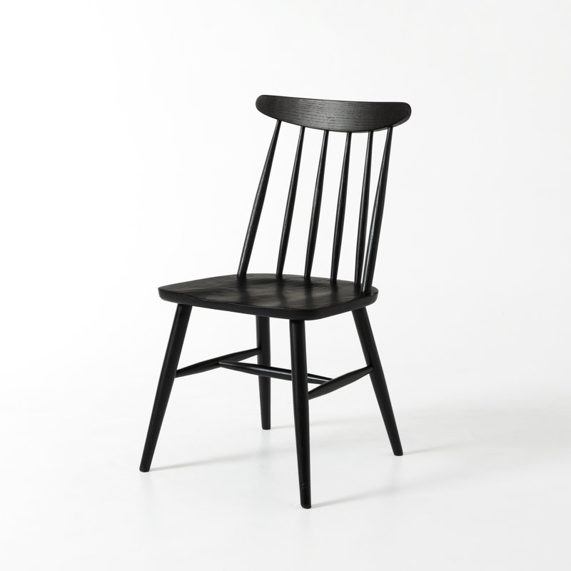 Solid Oak Assembled Windsor Chairs, Black Oak