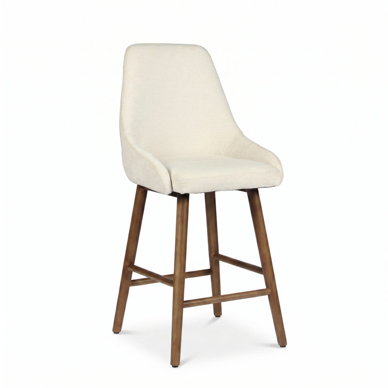 Tabouret de bar rembourré Verano Stoke, Chenille beige