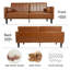 Canapé à accoudoirs carrés en cuir 70 po Modern-1772876272