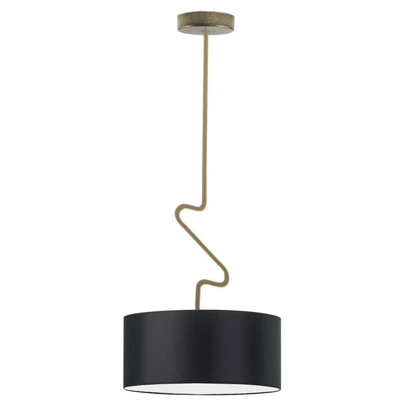 Candless 1 - Light Drum Pendant, Black, Antique Bronze