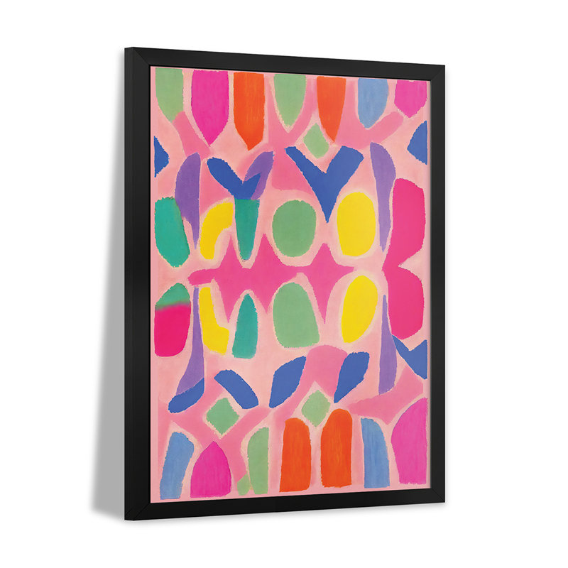 Motif pastel néon - reproduction d'art murale - affiche de galerie, H 24 po x l 16 po