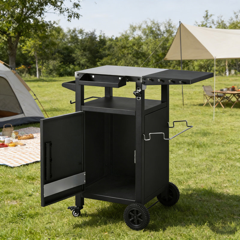 Chariot de barbecue 33,9 po avec abattant