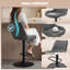 HOMCOM PU Leather Padded Bar Stools Set of 2 with Metal Base, Grey