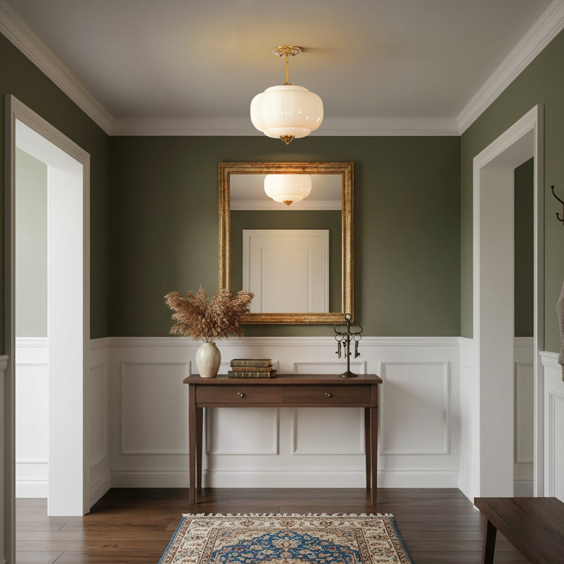 Glass Semi Flush Mount