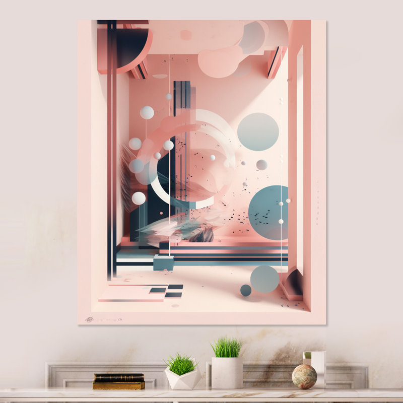 Modern Abstract Wall Decor on Metal, 20" H x 12" W x 1" D