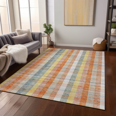 Machine Washable Indoor/Outdoor Chayden ACN966 Pewter 1'8" x 2'6" Rug