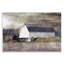 «Stormy Sky Country Farm Barn Murky Field Landscape» par Bluebird Barn - peinture à cadre flottant sur bois-118195015-118195011