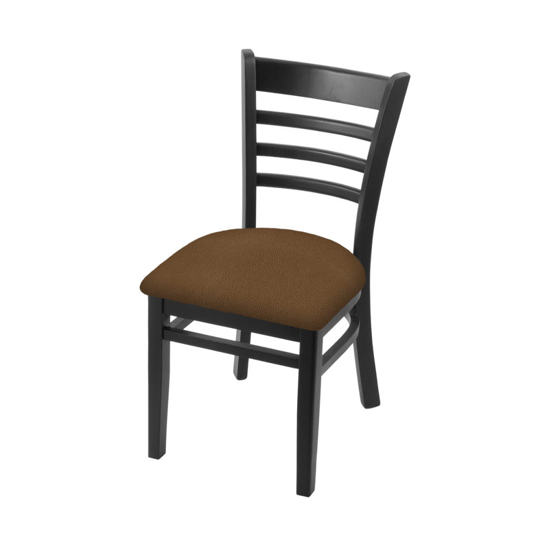 Chaise rembourrée, Rein Thatch, Noir