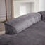 Canapé modulaire incurvé moderne en chenille avec 4 coussins décoratifs Boneless-449364448-449364451