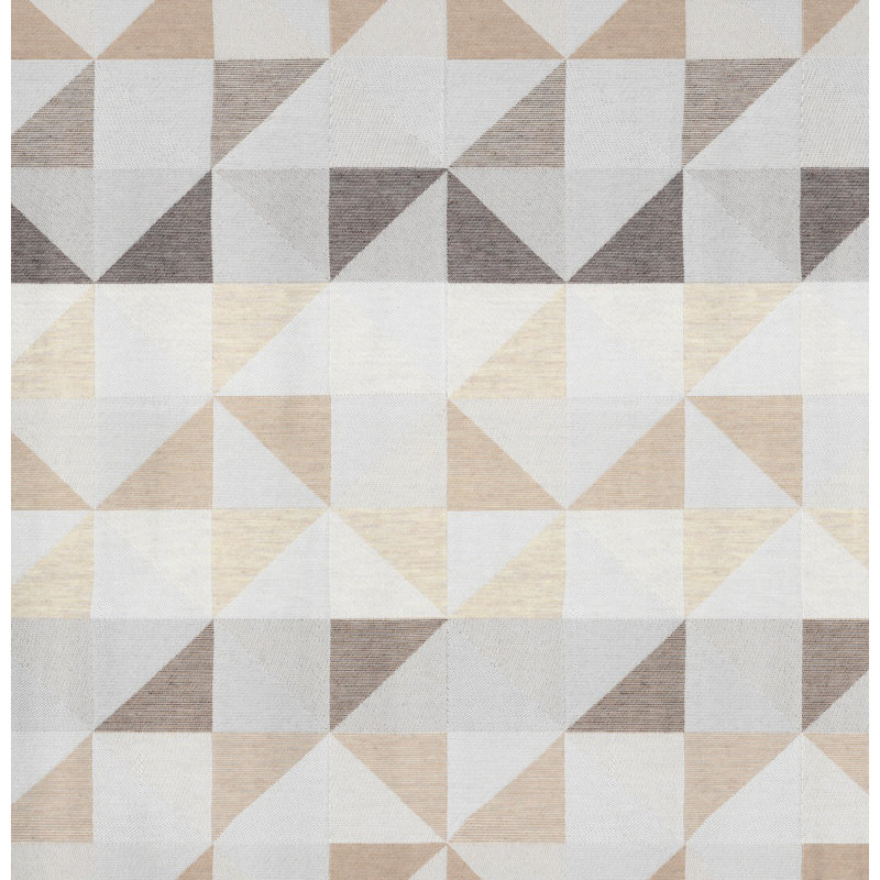 Gareth Room Darkening Curtain Single Panel, 132cm Width x 225cm Drop, Brown, grey and beige