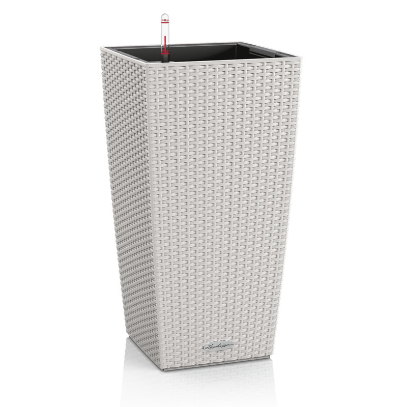 Cubico Pot Planter, White, 75cm H x 40cm W x 40cm D