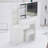 37" Middle Size Left Bedside Cabinet Vanity Table + Cushioned Stool, Extra Large Right Sliding Mirror-115455298