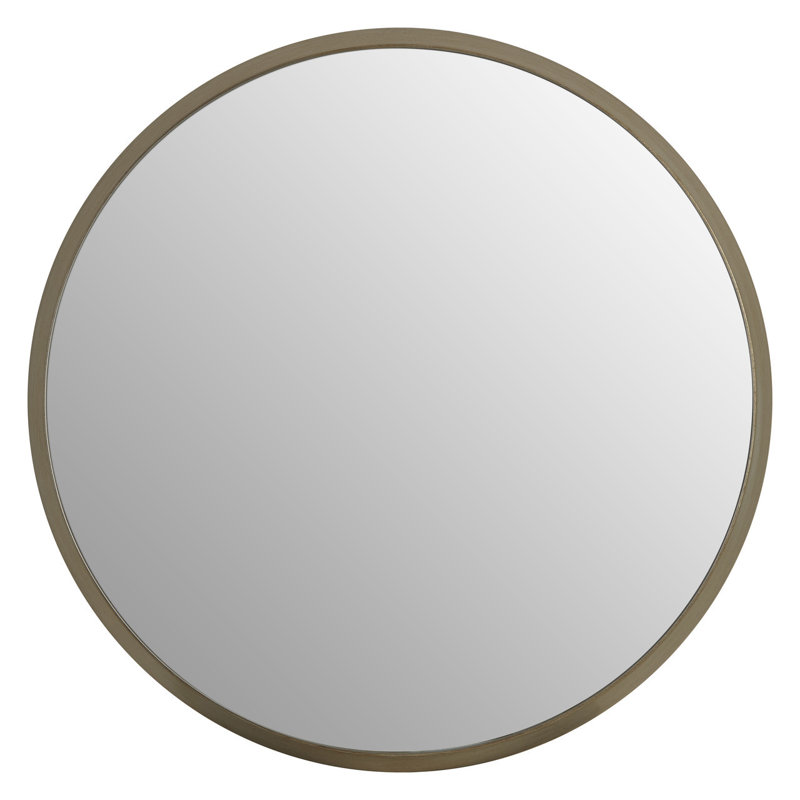 Carleen Metal Flat Wall Mirror, 54cm H x 54cm W, Silver