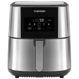Chefman Fry Guy,1.6-Quart Capacity, Easy-View Window & Adjustable Temp  Control - Stainless, New 