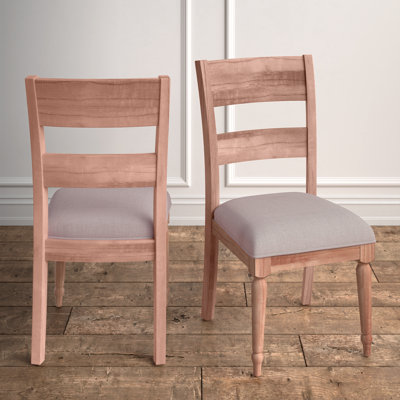 Aurele Linen Ladder Back Side Chair