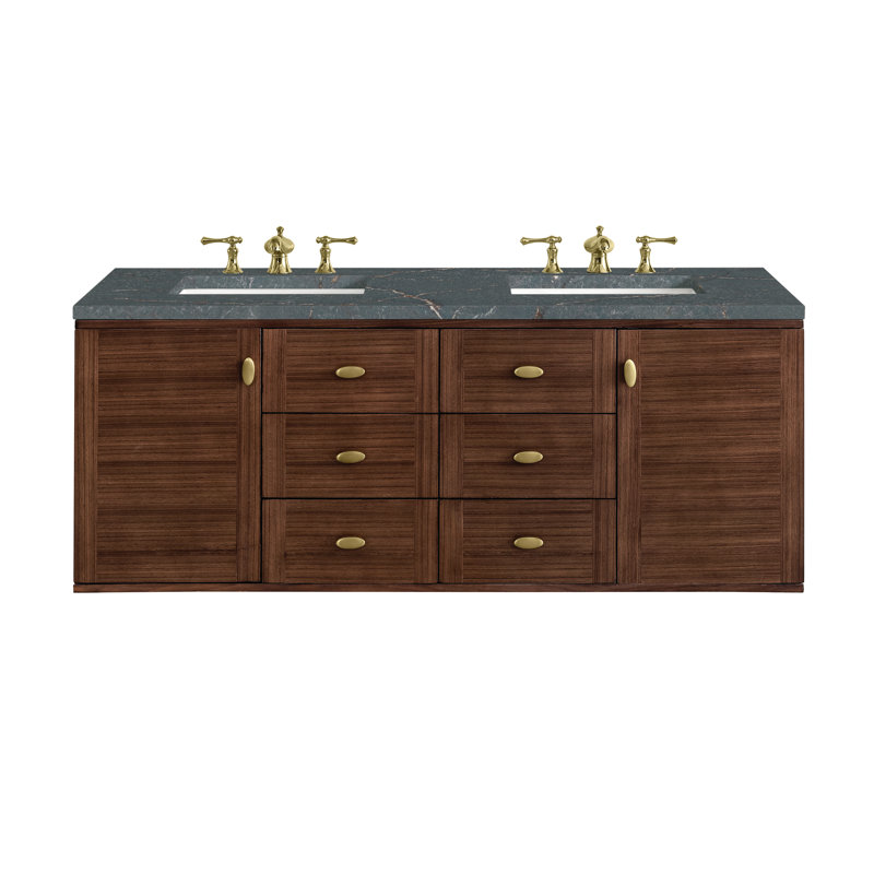 Amberly 60'' W Double Vanity, Parisien Bleu