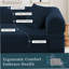 Canapé Blue Spring avec tissu, oreillers et rangement de haute qualité - équipé de ressorts ensachés et de mousse haute densité, idéal pour les salons, les appartements et les studios-966044706