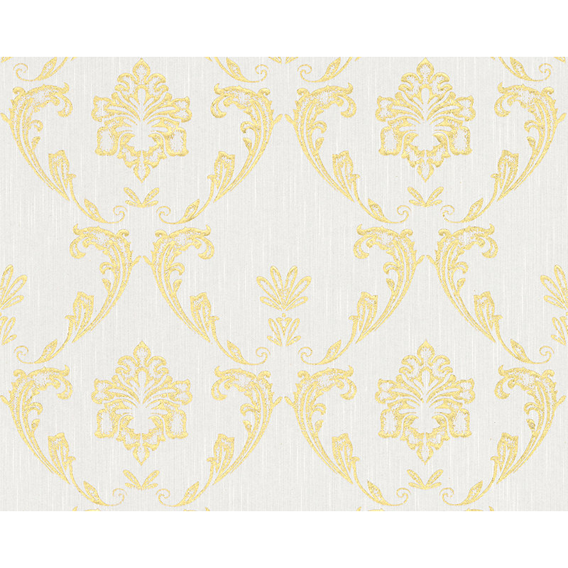 10.05m x 53cm Wallpaper, Metallic/White