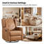 Fauteuil inclinable et berçant pivotant de 29,1 po Wykoff-882468576