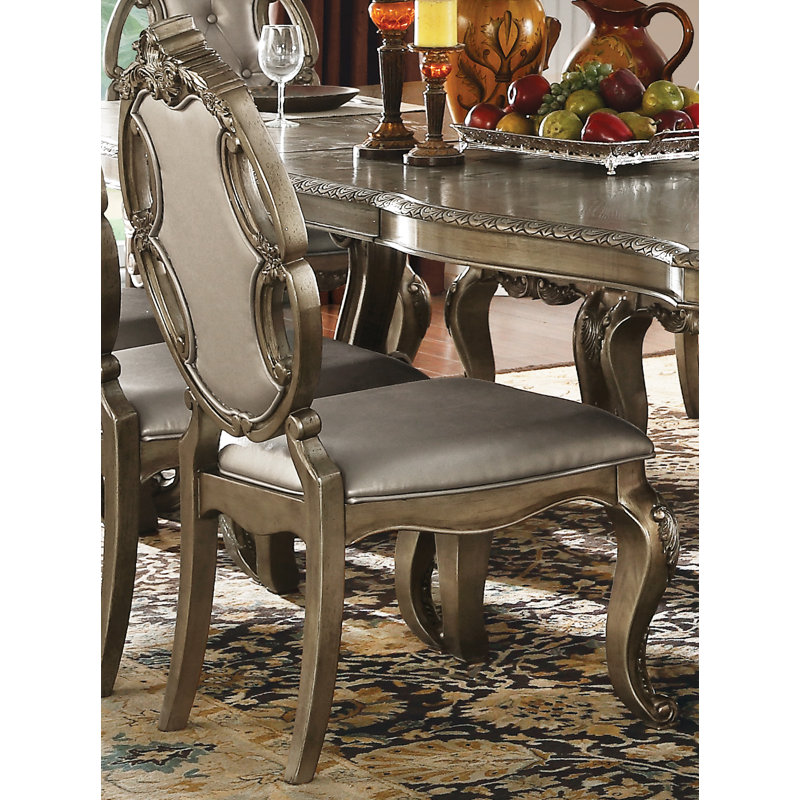 Chaise d'appoint rembourrée Elamin, Argent / chêne rétro, Chêne rétro