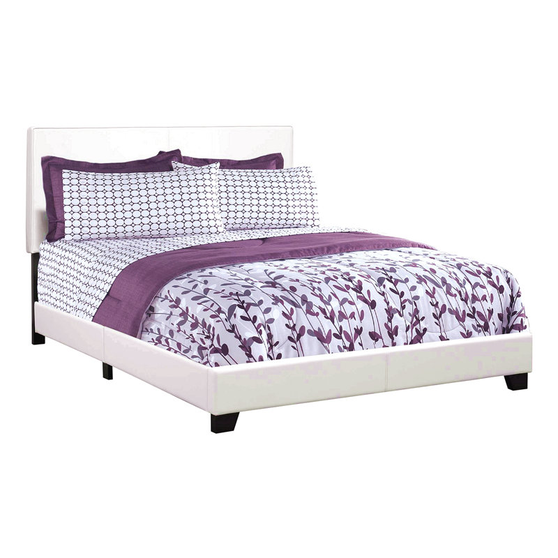 Bed, Queen Size, Bedroom, Upholstered, White, Queen