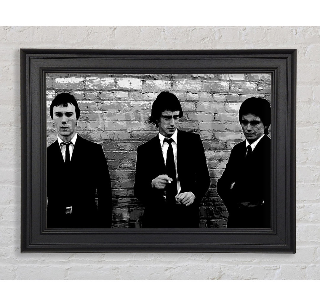 The Jam Retro B N W Gerahmter Druck