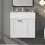 Meuble-lavabo mural flottant avec lavabo en céramique, tablette réglable-1169756321