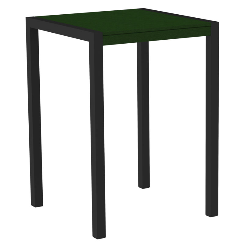 Table de bar POLYWOOD MOD 30 ", Vert, Argent texturé