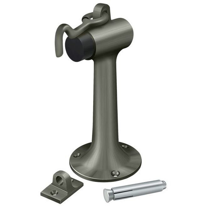 Door Stop, Antique Nickel, 152" H x 76" W x 76" D