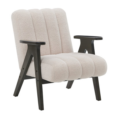 Chaise d'appoint en moelleux et bois contemporain avec sièges confortables