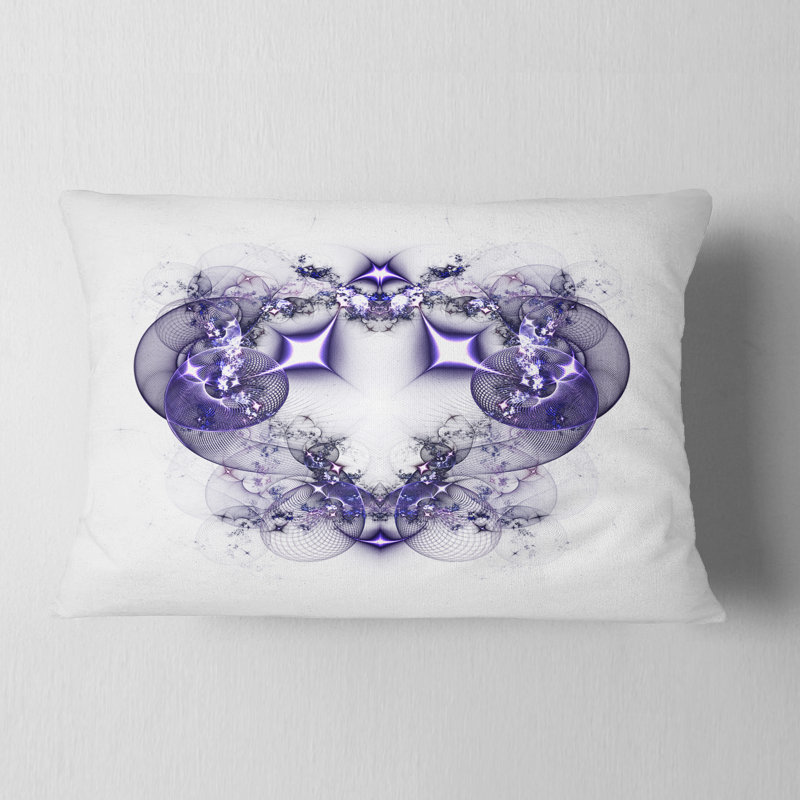 Coussin lombaire à motif floral fractal Abstract