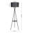 Luro Modern Floor Lamp with Metal Body, Black Finish, 62.2 in Tall | Fabric Cap (9.4 in Diameter) | E27 Socket, Max 60W | On/Off Switch on Cable | Elegant Lighting for Living Room, Bedroom, and Office Spaces