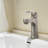 Single Handle Single Hole Bathroom Faucet In Brushed Nickel