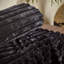 Cosy Ribbed Faux Fur Blanket Throw-90570533