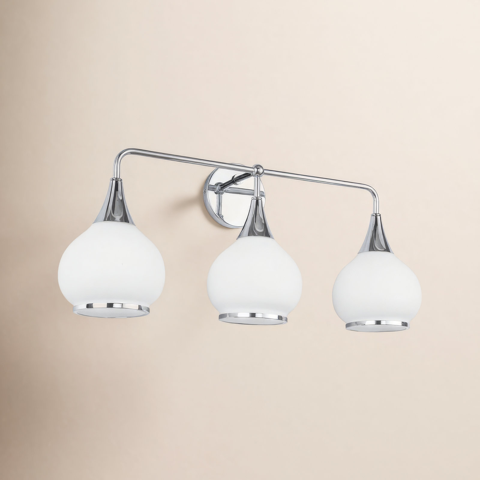 Marsi Vanity Light, Chrome, Opal Matte Glass, 3