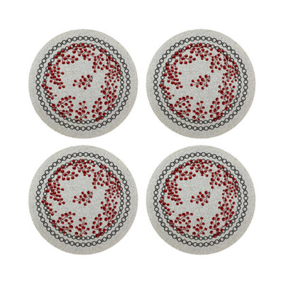 Glass Beads Round Beaded Placemats