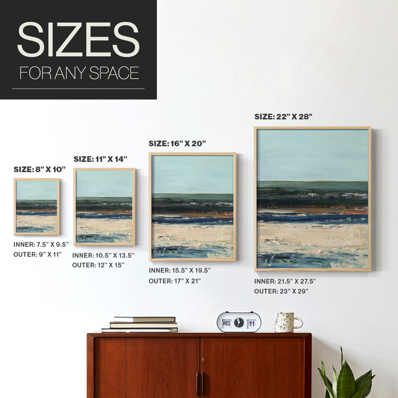 Rich Coastline II, reproduction encadrée - bois massif, Naturel, H 11 po x l 9 po