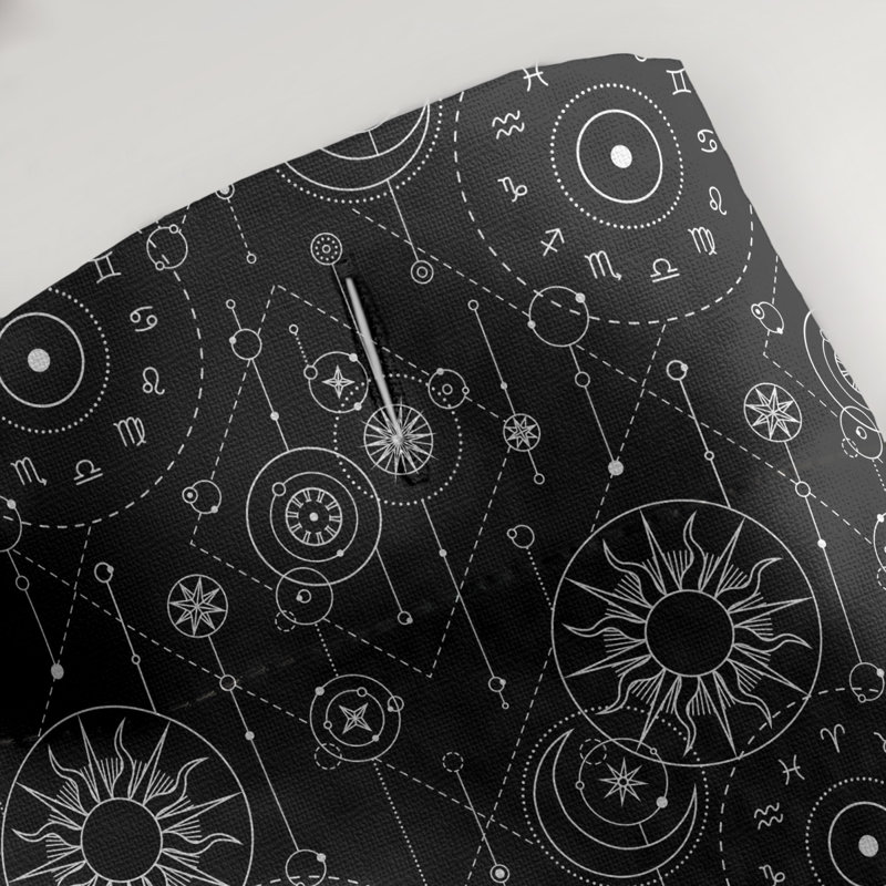 Rideau de douche simple astrologie, Noir