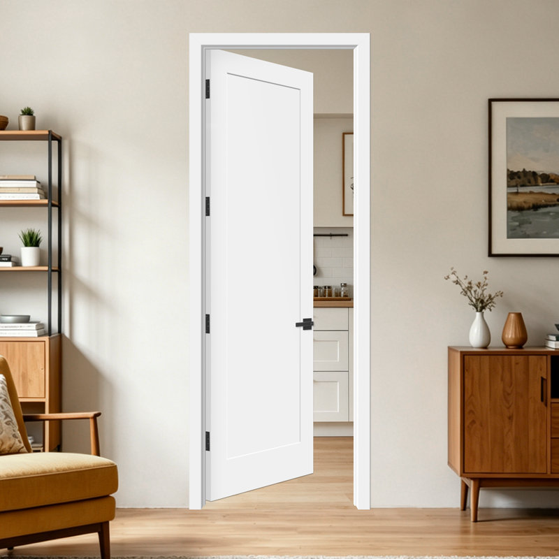 Porte intérieure en bois massif à 1 panneau avec noyau de 4 à 9/16 po Trrement Prehung Truel Prehung (aucun assemblage requis)
