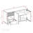 Granville 55" Modern Solid Wood Sideboard with 3 Drawers and 3 Shelves in White-1960581571