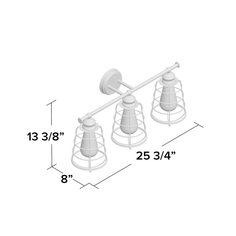 Diaundra 3 - Light Vanity Light, Textured Coffee Bronze