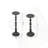 Set Of 2 Decorative Black Iron Candle Holder With Spindle Design