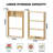 Wall-Mounted Floating Bookshelf, 5-Tier Adjustable Shelf with Metal Guards and Hooks, Stackable Modular Design-1480881685