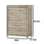 Ensemble de chambre avec lit à panneaux 6 pièces Weathered Greige-693851700