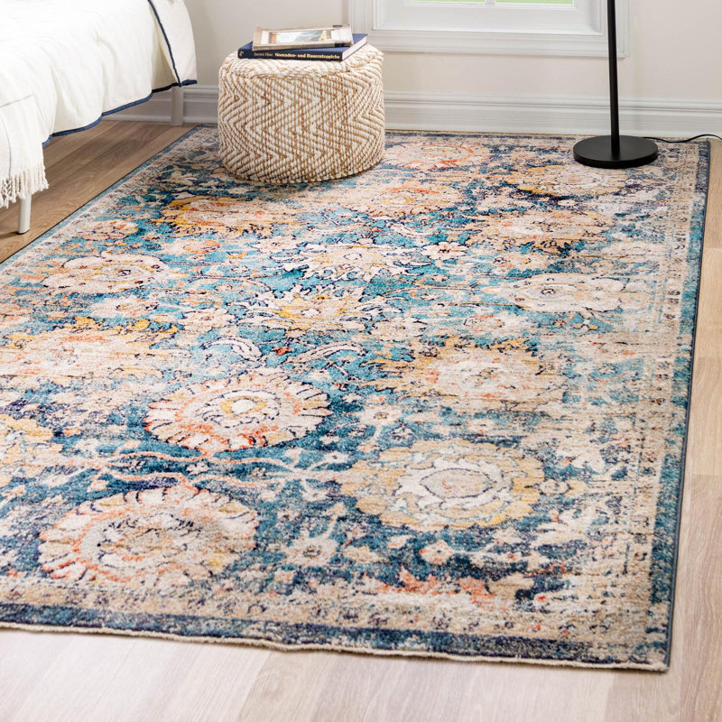 Akira Floral Indoor Rug, Rectangle 3'11" x 5'11"