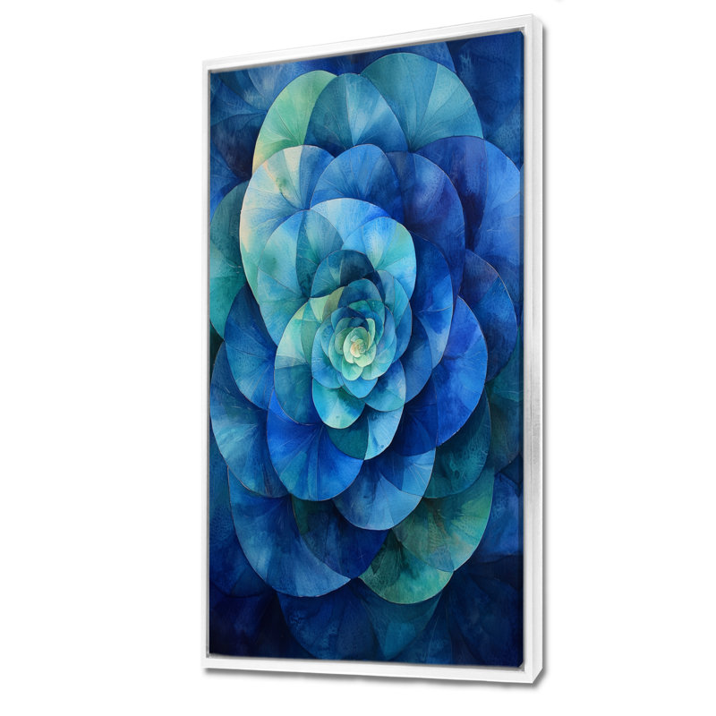Frederick - impressions murales florales, H 60 po x l 28 po, Impression encadrée flottante, Blanc