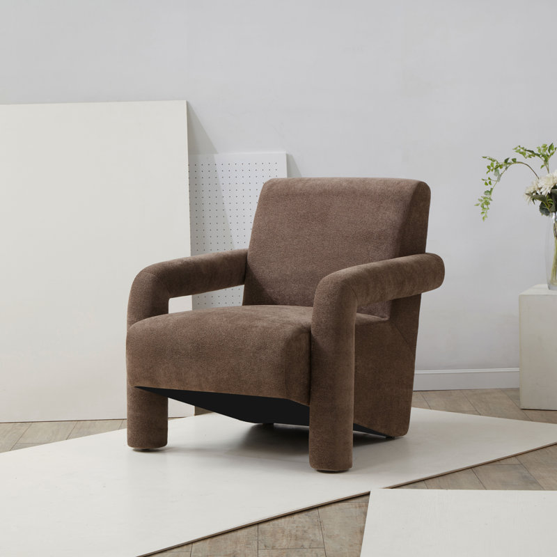 Batula Upholstered Armchair, Brown 100% Polyester